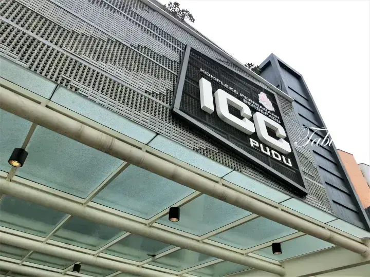 Exterior view of ICC Pudu building with its prominent signage and modern architectural facade.