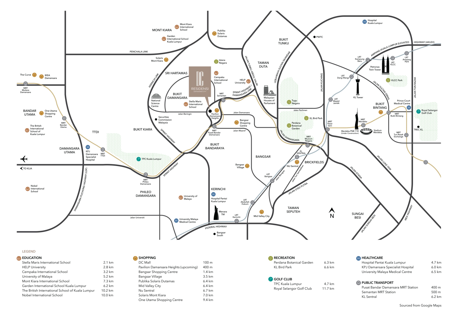DC Residensi (Damansara City Residency) Location Map