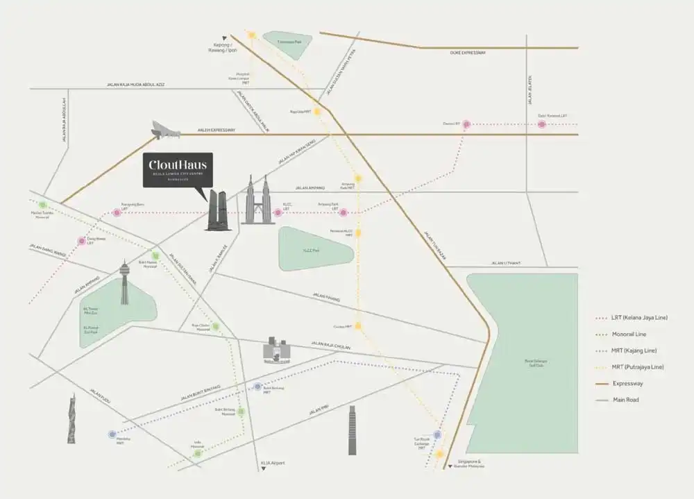 CloutHaus KLCC Residences Location Highlights