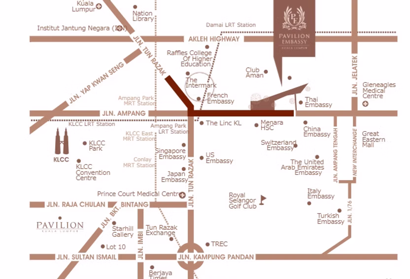 Oxford Residences Location Map