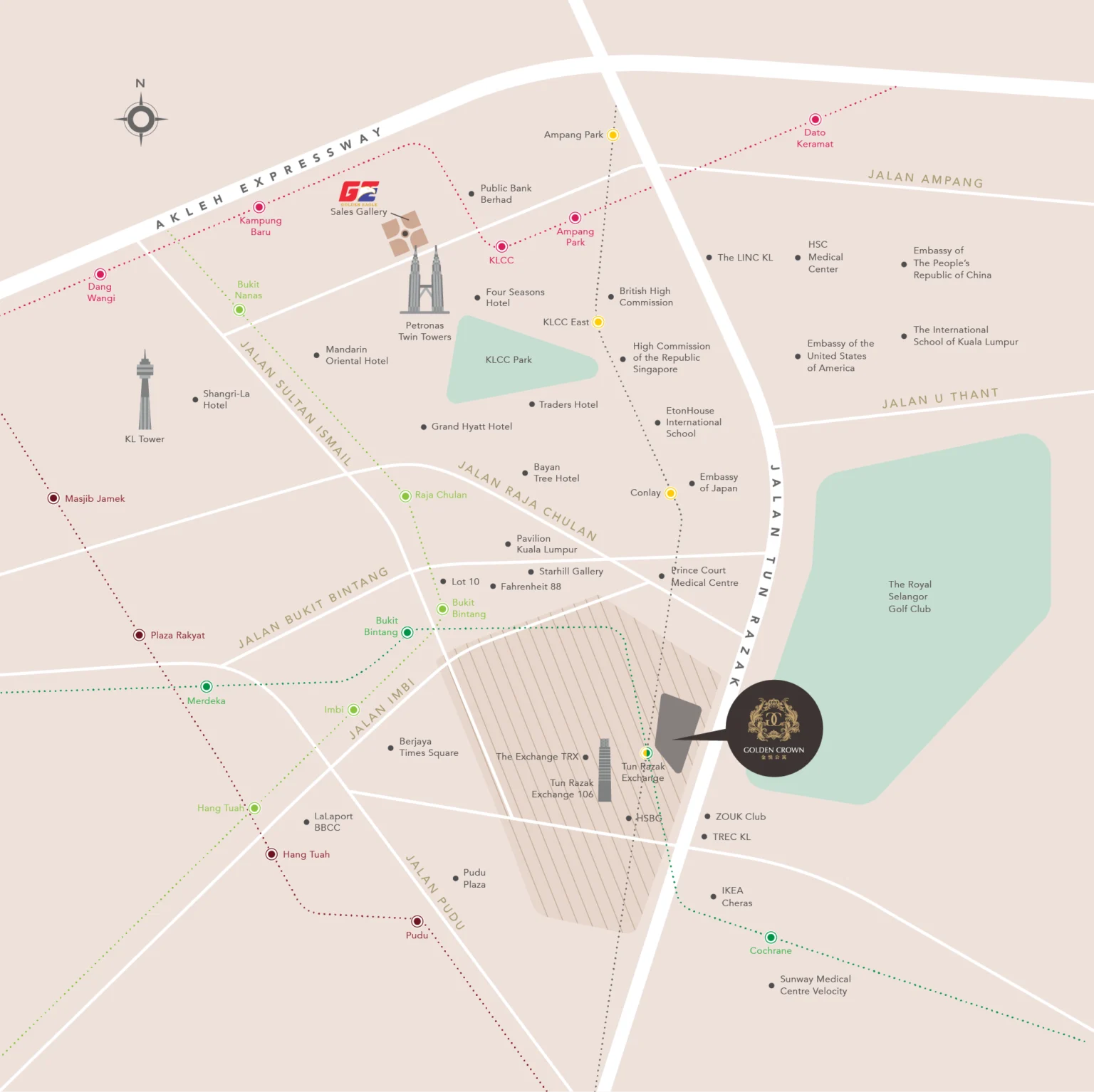 Golden Crown Residence Location Map